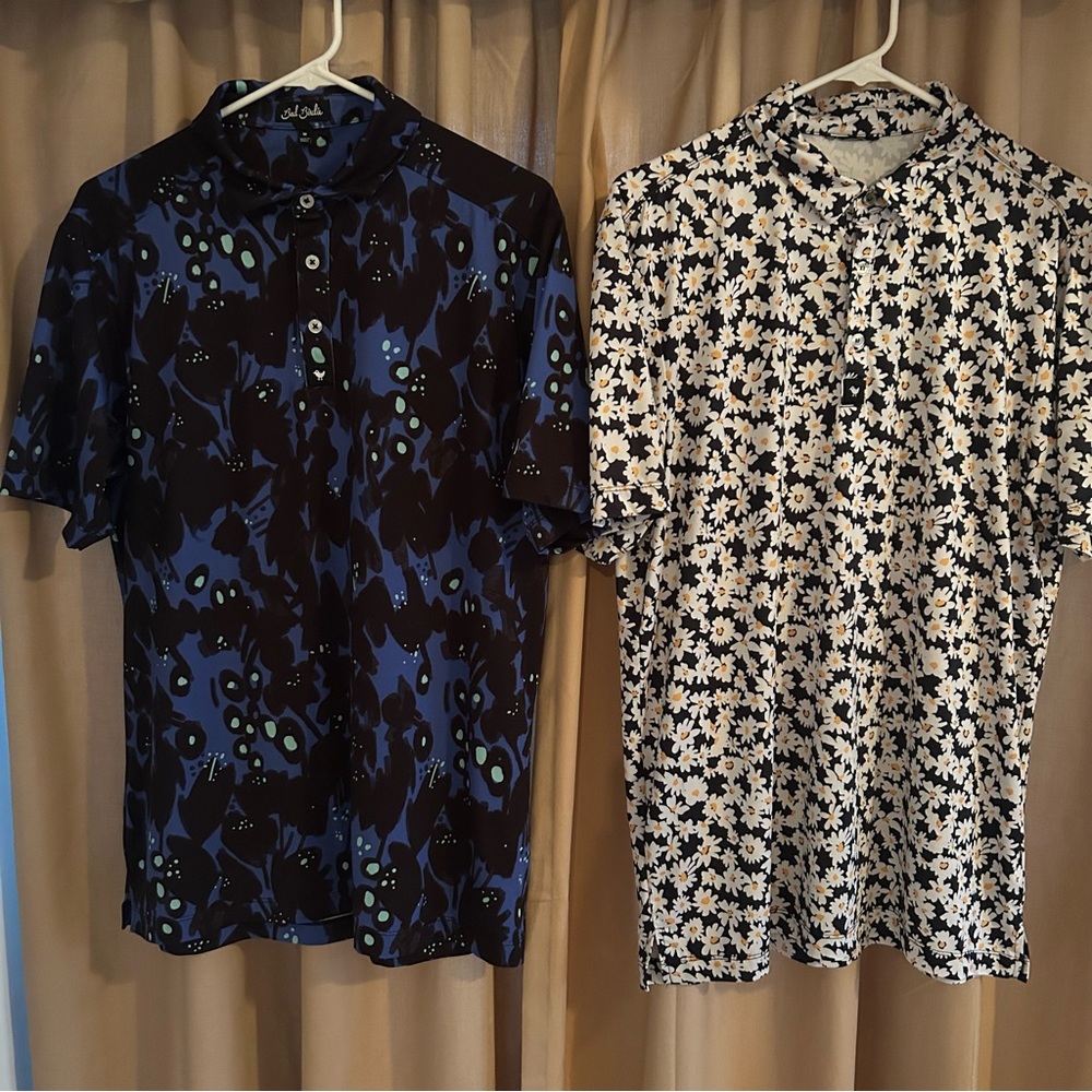 Bundle of 2 Men’s Bad Birdie Golf Polo Shirts Size Medium
